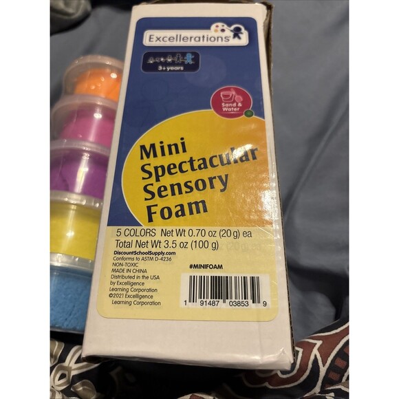 Mini Spectacular Sensory Foam  5 Colors 0.7 Oz Each. Total 3.5 Oz - Picture 3 of 3